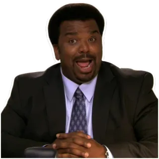 😛 Darryl Philbin The Office Darryl Philbin, The Office, NBC, Sitcom, Serie TV, Craig Robinson telegram sticker