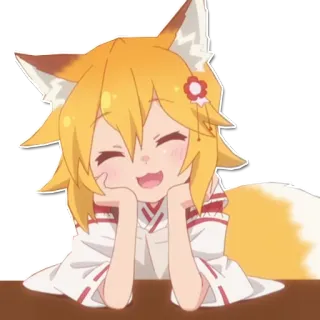 😊 Senko The Helpful Fox Senko-san Anime, Garota raposa, Kawaii, Senko, The Helpful Fox Senko-san telegram sticker