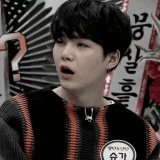 🗼 Suga 슈가 K-Pop, Sänger, Koreanisch, Männlich, Musiker, Idol whatsapp sticker