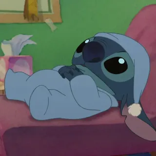 😮‍💨 Stitch Stitch, Disney, Cartone animato, Sonno, Carino, Alieno, Dormire telegram sticker