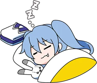 😴 zzz dormindo, anime, desenho animado, cansado, fofo, descanso, kawaii telegram sticker