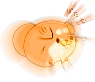 🐶 ばか Hund, Orange, Tier, Text, Japanisch telegram sticker