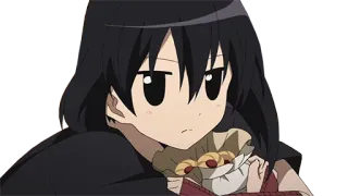 😏 Anime, Meisje, Schattig, Snack, Eten telegram sticker