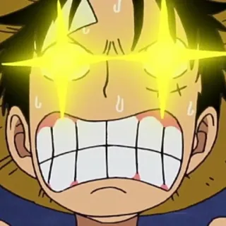 ✨ Monkey D. Luffy One Piece Anime, Mangá, Monkey D. Luffy, One Piece, Personagem telegram sticker