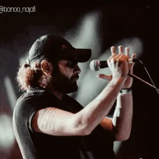 💛 singer, musician, microphone, concert, stage, man telegram sticker
