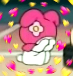 🐰 cute, hearts, pink, cartoon, love, kawaii whatsapp sticker