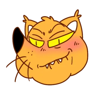 😏 고양이, 동물, 만화, 표정,  smug telegram sticker