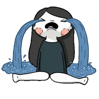 😭 crying, sad, tears, emotion, depressed telegram sticker