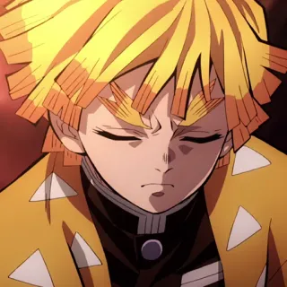 🔥 Zenitsu Agatsuma Demon Slayer Anime, Demon Slayer, Zenitsu Agatsuma, Éclair, Sticker Anime telegram sticker