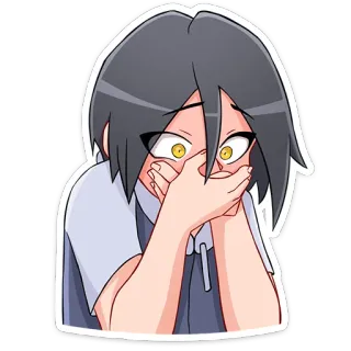 😩 anime, surprised, cartoon, shocked, embarrassed telegram sticker