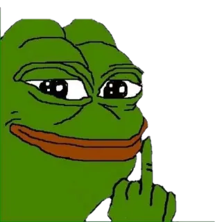 😐 Pepe the Frog pepe, sapo, gesto ofensivo, meme whatsapp sticker