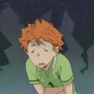 🏐 Hinata Shoyo Haikyuu!! anime, haikyuu, hinata shoyo, confused, upset whatsapp sticker