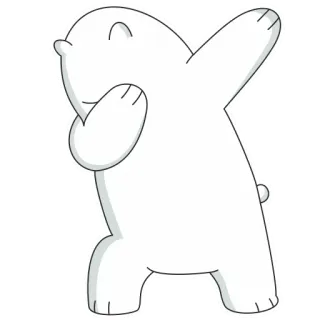 😎 Ice Bear We Bare Bears dibujos animados, oso, animal, oso polar, oso de hielo, dab telegram sticker