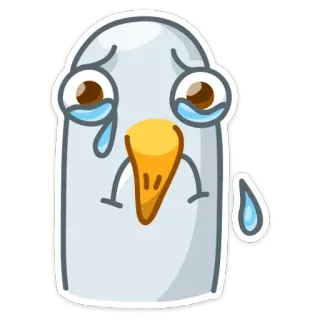 😢 triste, chorando, desenho animado, emoção, lágrimas, melancolia whatsapp sticker