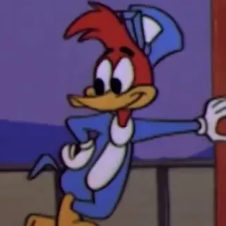 🤠 Woody Woodpecker Cartone animato, Woody Woodpecker, Divertente, Cartone animato classico whatsapp sticker