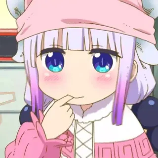 🤍 Kanna Kamui Miss Kobayashi's Dragon Maid Anime, Kawaii, Carino, Kanna, Dragon Maid telegram sticker