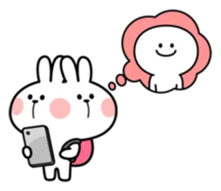 👀 Hase, Tier, Handy, Kommunikation, Cartoon, süß whatsapp sticker