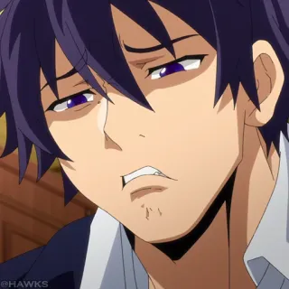 ⚔️ @HAWKS Anime, Manga, Personage, Expressie, verveeld telegram sticker