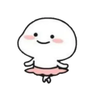 🪐 carino, cartoni animati, ballo, ballerina, bianco telegram sticker