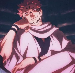 😈 Ryomen Sukuna Jujutsu Kaisen anime, manga, demon, curse, sukuna telegram sticker