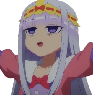 😓 Anime, Gadis, Mahkota, Lucu, Kartun whatsapp sticker