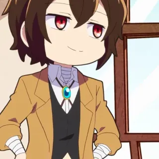 ☕️ Dazai Osamu Bungou Stray Dogs Аниме, Дазай, Чиби, Bungou Stray Dogs telegram sticker