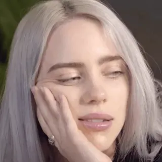 🕷 Billie Eilish Billie Eilish, cantora, celebridade, retrato, músico telegram sticker