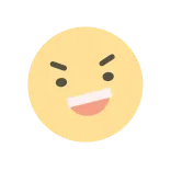 😆 emoji, angry, face whatsapp sticker