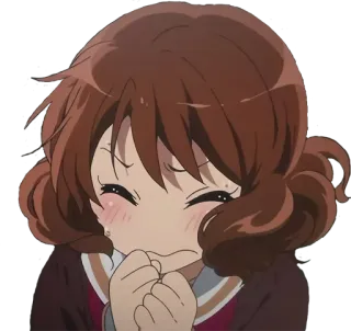 😖 Anime, Mädchen, Lächeln, glücklich telegram sticker