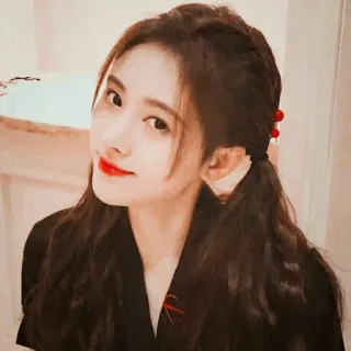 🍓 femme, portrait, beauté, fille, mignon telegram sticker