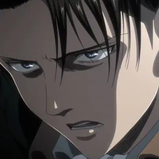 ☁️ Levi Ackerman Attack on Titan anime, manga, Levi Ackerman, Attack on Titan, character, serious, stoic telegram sticker