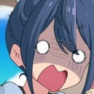😱 anime, chocado, surpreso, menina, desenho animado telegram sticker