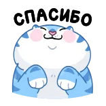 ☺️ СПАСИБО gracias, ruso, gato, lindo, pegatina whatsapp sticker