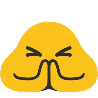 🙏 emotikon, emoji, słodkie, żółty, wyrażenie, namaste telegram sticker