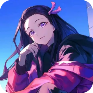 ⛓ Nezuko Kamado Demon Slayer anime, manga, Nezuko, Demon Slayer, Kamado, imut, gadis, kawaii telegram sticker