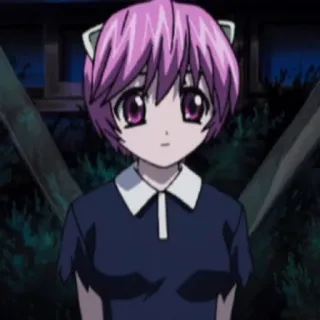 🪓 Anime, Ragazza, capelli viola, occhi grandi telegram sticker