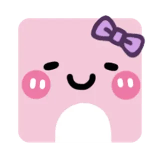 😍 süß, rosa, kawaii, schleife, illustration, aufkleber whatsapp sticker