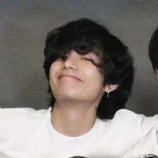 😊 V K-Pop, cantante, maschio, persona, celebrità, BTS telegram sticker