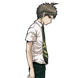 🗿 Hajime Hinata Danganronpa Anime, Danganronpa, Hajime Hinata, Triste, Adolescente, Personagem whatsapp sticker