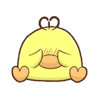 🙈 cute, yellow, chick, kawaii telegram sticker
