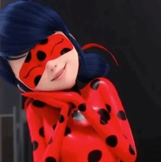 😴 Ladybug Miraculous Ladybug ladybug, miraculous ladybug, cartoon, superhero, marinette, animation, french cartoon whatsapp sticker