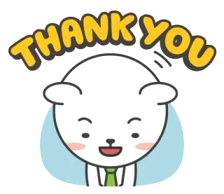 🙏 THANK YOU obrigado, agradecimento, cumprimento, desenho animado, urso telegram sticker