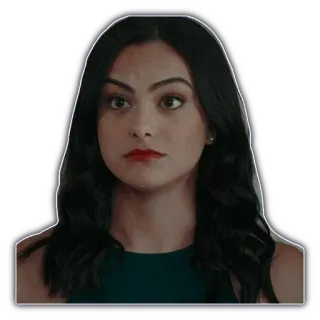 😟 Veronica Lodge Riverdale Veronica Lodge, Riverdale, Camila Mendes, CW, drama adolescente, sticker telegram sticker