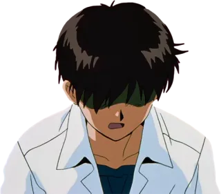 😓 Shinji Ikari Neon Genesis Evangelion animé, triste, ado, Evangelion, Eva telegram sticker