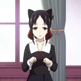 ❤️ Kaguya Shinomiya Kaguya-sama: Love Is War Anime, Orelhas de gato, Kaguya, Shinomiya, Kawaii telegram sticker