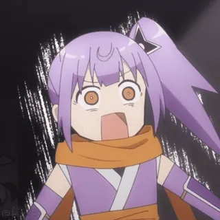 😱 Anime, Kreskówka, Zszokowany, Zaskoczony, Dziewczyna anime telegram sticker