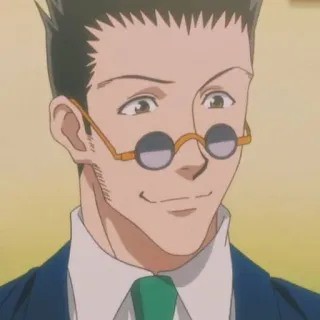 🇯🇵 Leorio Paladiknight Hunter x Hunter anime, hunter x hunter, leorio, glasses, character telegram sticker
