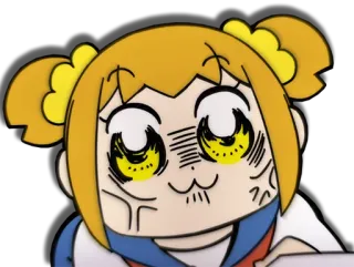 🤜 Popuko Pop Team Epic anime, manga, comedy, cute, funny, pop team epic, popuko, meme, reaction telegram sticker