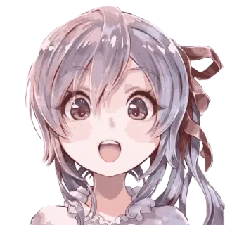 ✔ Аниме, Девушка, Милая, Мультфильм, Манга, Персонаж telegram sticker