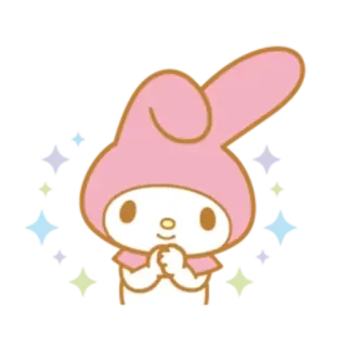 ✳️ My Melody มายเมโลดี้, ซานริโอ้, คาวาอิ, น่ารัก, กระต่าย, สีชมพู, ตัวละคร telegram sticker